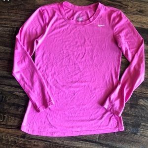 Pink Nike Dri-Fit long sleeve